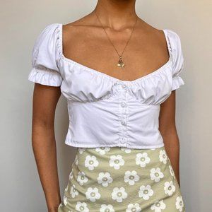 superdown white button up blouse